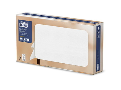 Dug Stikdug Tork LinStyle 80x80cm Hvid