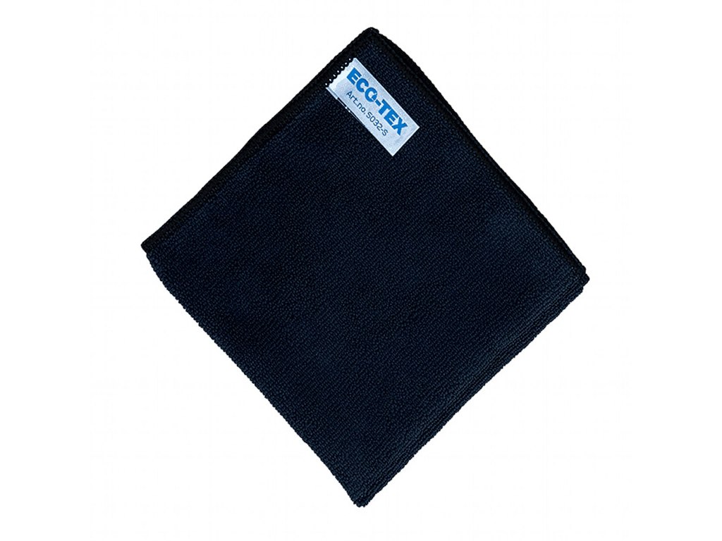 Microfiberklud Neutral Økotex 32x32 cm Sort