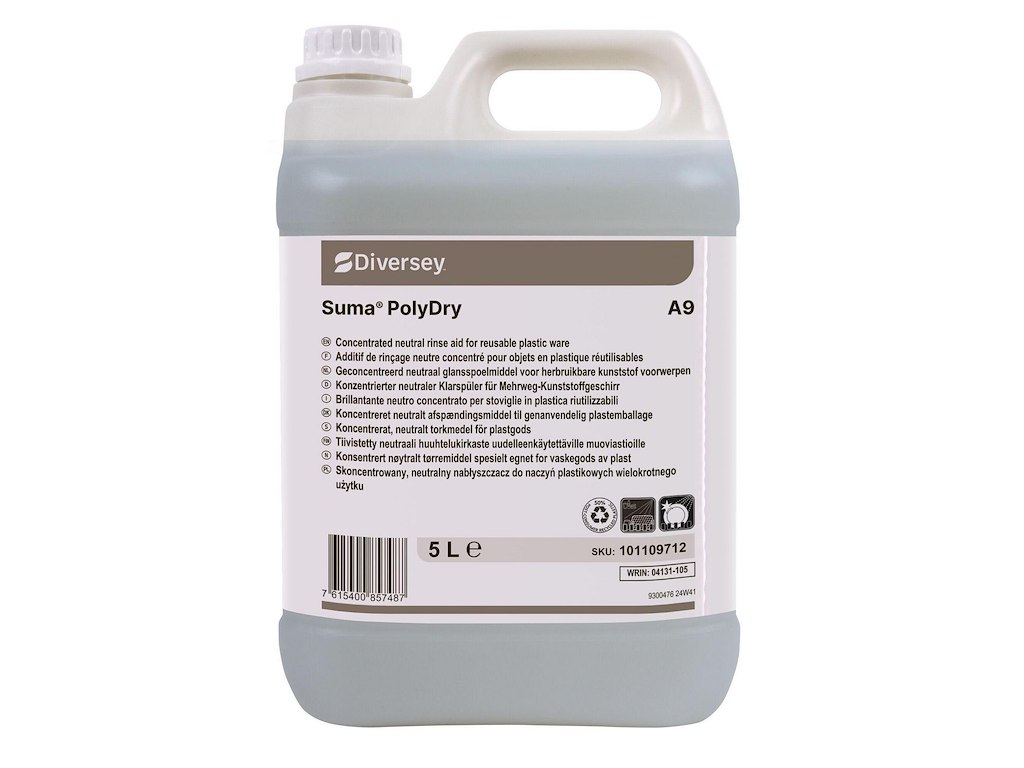 Maskinopvask Afspænding Suma PolyDry A9 5ltr Blødt/Middel til genanv. plast