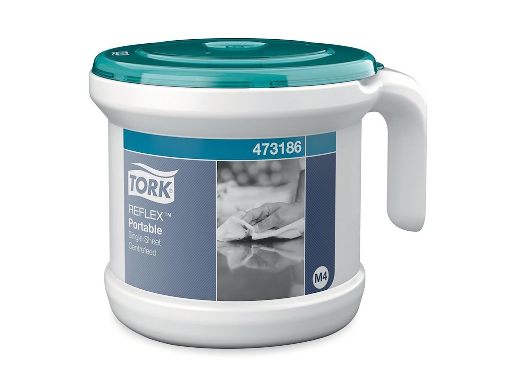 Dispenser Tork Håndklæderulle Reflex M4 L27.8xB23.6xH22.2cm Transportabel