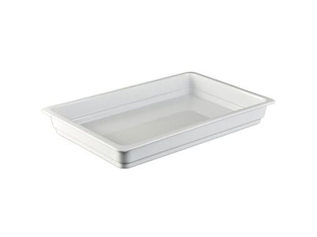 Fad 1/1 GN 53x32x6.5 cm Ovnfast Porcelæn Hvid