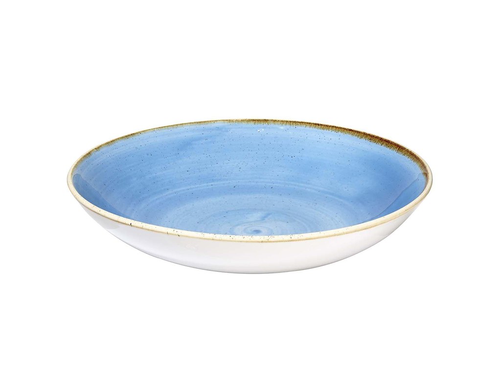 Skål Coupe Stonecast 240 cl Ø31x4.4 cm Porcelæn Markblomst blå