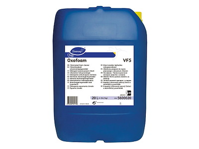 Skumrengøring Oxofoam VF5 alkalisk uden farve/parfume med hypoklorit 20 ltr