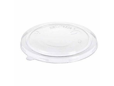 Plastlåg Naturesse Fladt Rund Ø150mm PLA med Antidug Klar