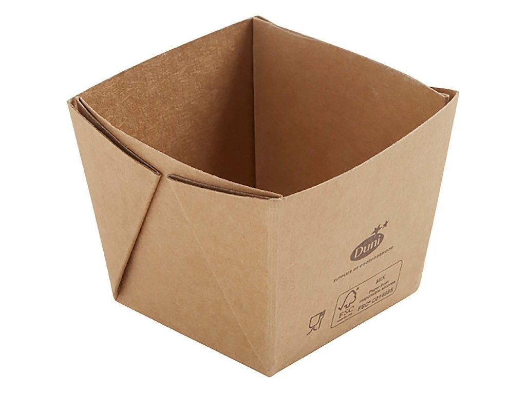 Bakke boks Viking 75x75x60mm uden Låg Pap Ecoecho Brun