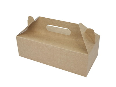 Transportboks 280x140x90 mm Stabelbar med Håndtag Kraft Brun/Hvid