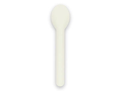 Spiseske Verive 157mm hårdt papir kraftig bionedbrydelig glat overflade hvid