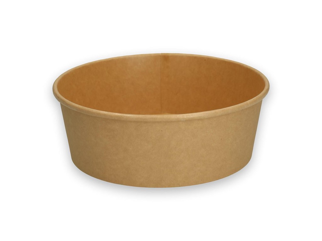 Salatskål Verive Rund 500ml Ø150xH47mm Pap/PLA Brun