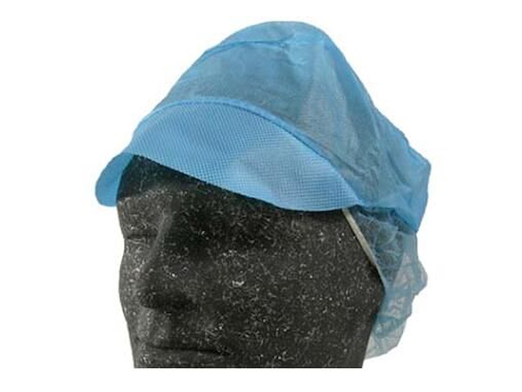 Hygiejnehat Snood cap str M med Skygge/Hårpose Blå