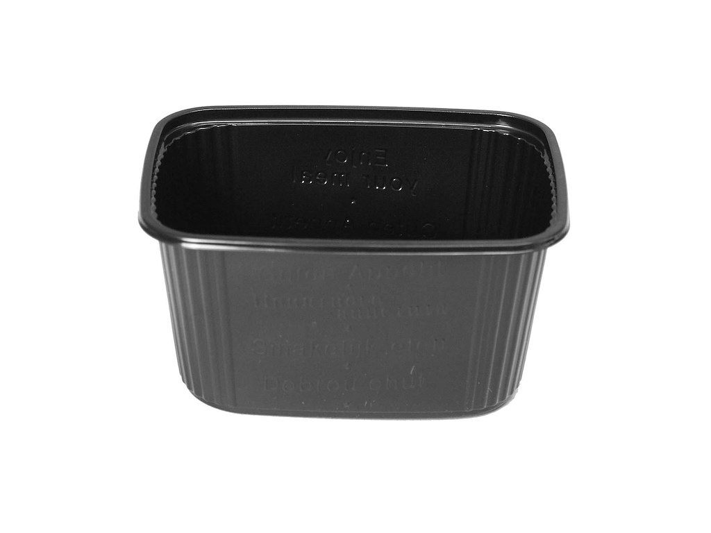 Salatbæger 250 gr 108x82x47 mm Rektangulær PS Sort