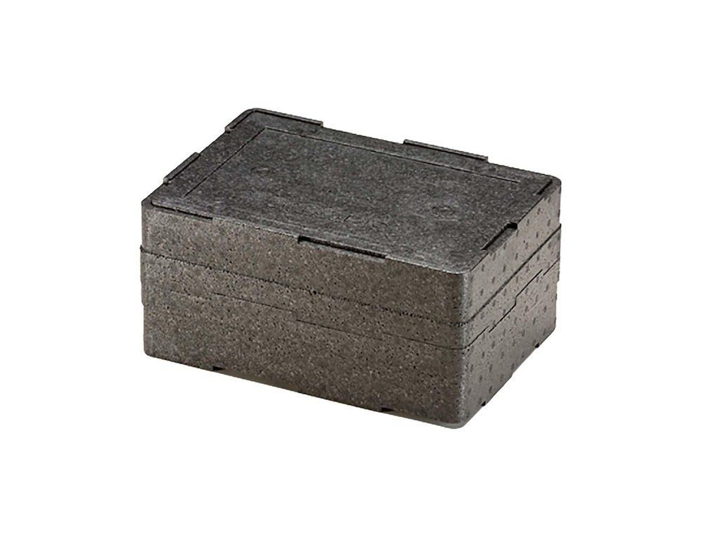 Termokasse 325x230x110 mm single box EPP Sort