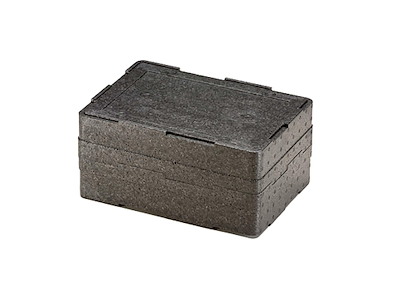 Termokasse 325x230x110 mm single box EPP Sort