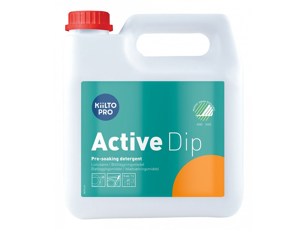 Maskinopvask Iblødsætning Pulver Kiilto Pro Active Dip 2.7kg Svanemærket u. Klor