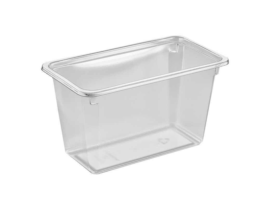 Plastbakke Kageboks K2182-1H 1-rum 1100 ml 180x100x102 mm RPET