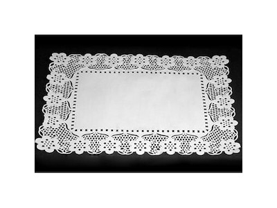 Kagepapir 30x40 cm firkantet udstanset hvid