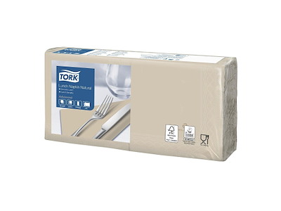 Serviet Tork 33x33cm 2-lag Natur