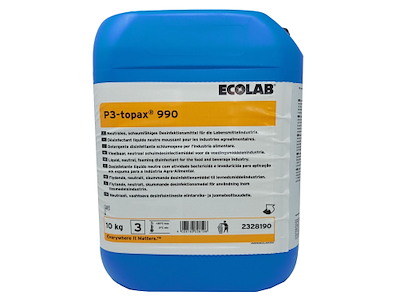 Desinfektion flydende P3-topax 990 10kg Klar Fødevaregodkendt skumrengøring