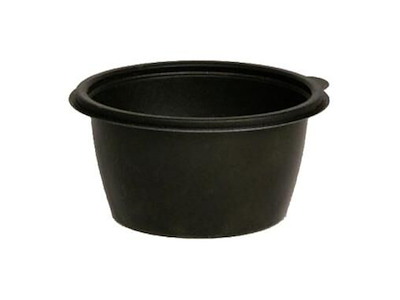 Bæger 500 ml Ø127x64 mm til Suppe Rund PP Sort