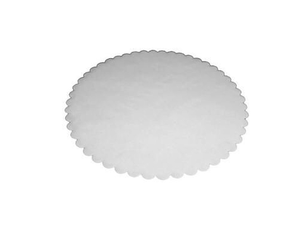 Fadpapir Ø36 cm Rund Præget Hvid