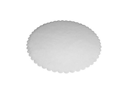 Fadpapir Ø36 cm Rund Præget Hvid