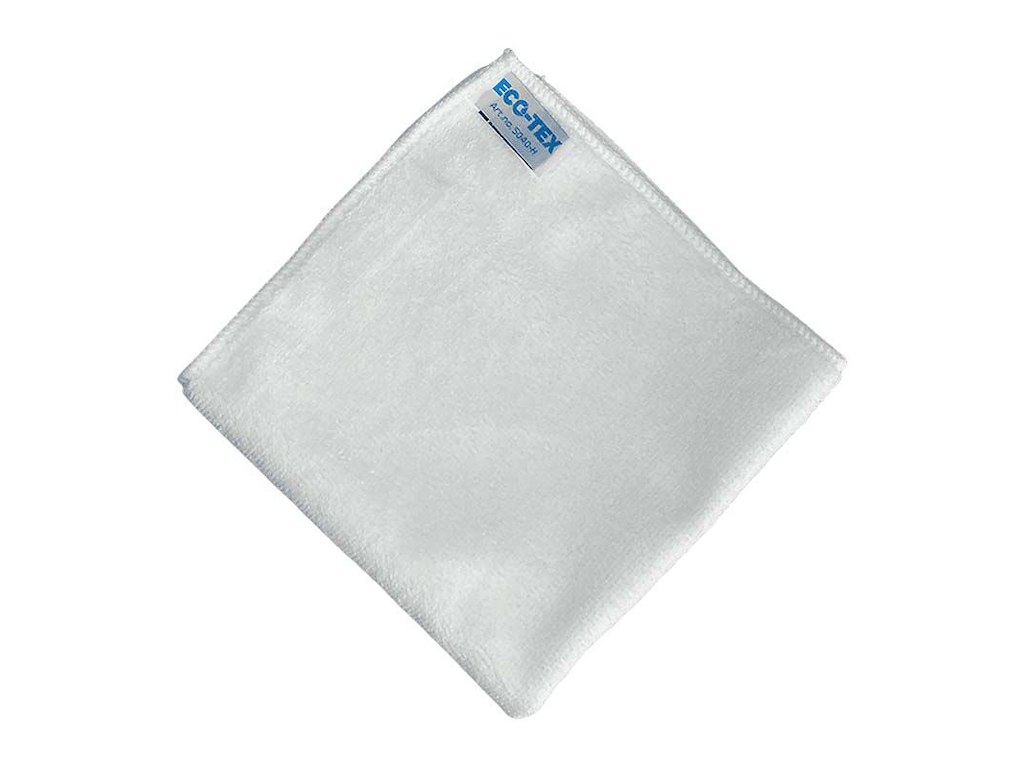 Microfiberklud Neutral 40x40cm Økotex Hvid