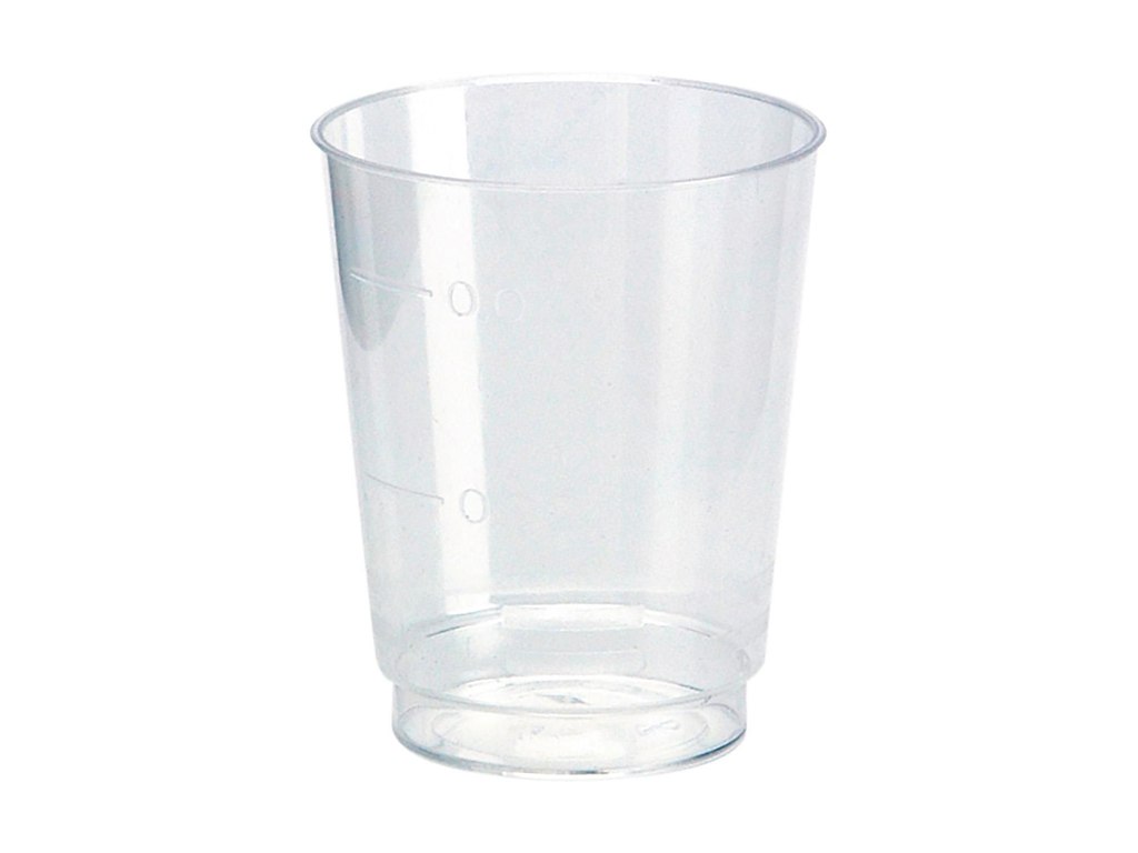 Plastglas 4 cl snapseglas PS Klar
