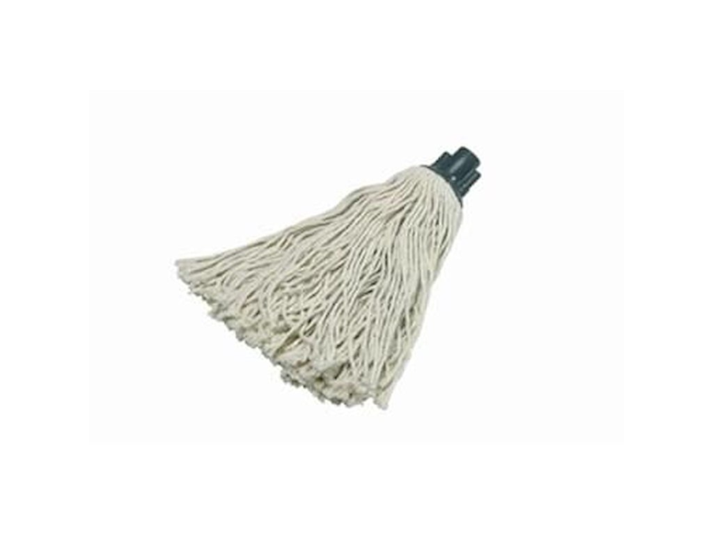 Mopgarn/Rundmoppe Mini Vikan 250g Bomuld med Gevind Hvid Våd