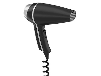 Hårtørrer Clipper 1400W 275x100x305mm  6 indstillinger Plast Sort