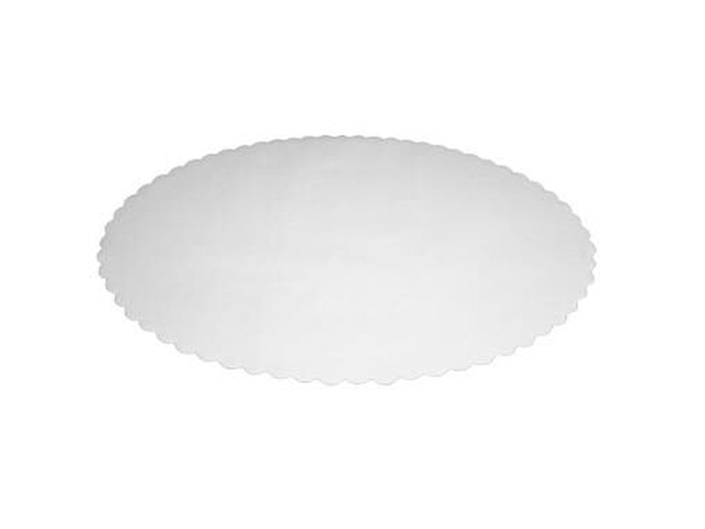 Fadpapir 36x55 cm oval præget hvid