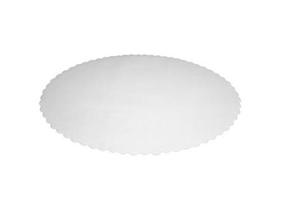 Fadpapir 36x55 cm oval præget hvid