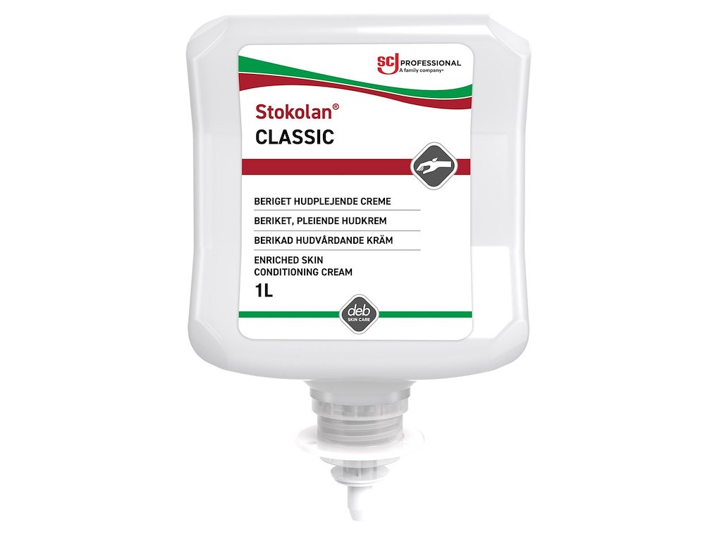 Hudcreme Stokolan Classic 1ltr ECARF med Lanolin/Parfume 27.7% fedt til disp