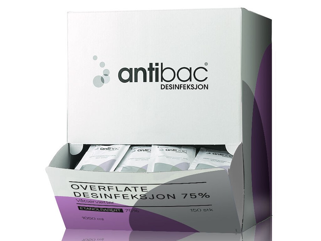 Desinfektion Serviet Kiilto Antibac Overfladedesinf. 75% 17x22cm Fødevaregodk.