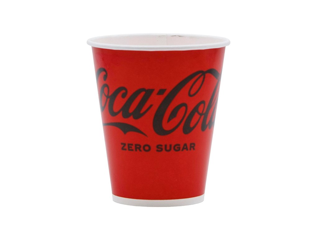 Papbæger 30 cl Coca Cola Ø90xH120mm Kolddriksbæger Papir/PE