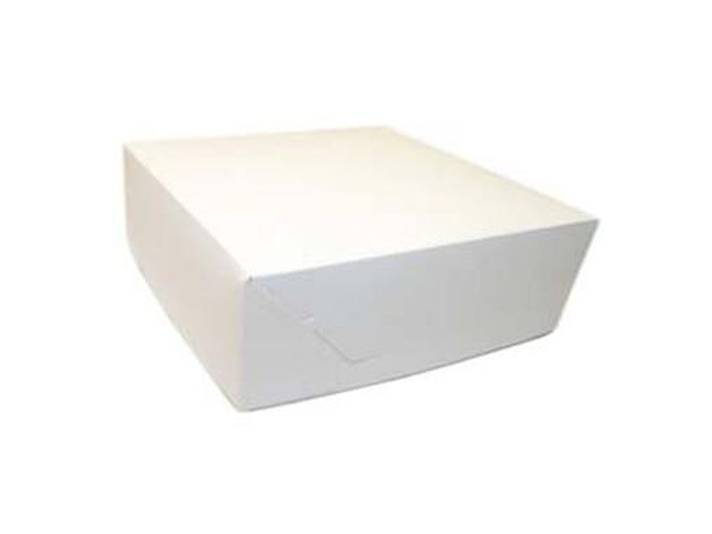 Kageæske fold selv L185xB185xH50mm pap hvid