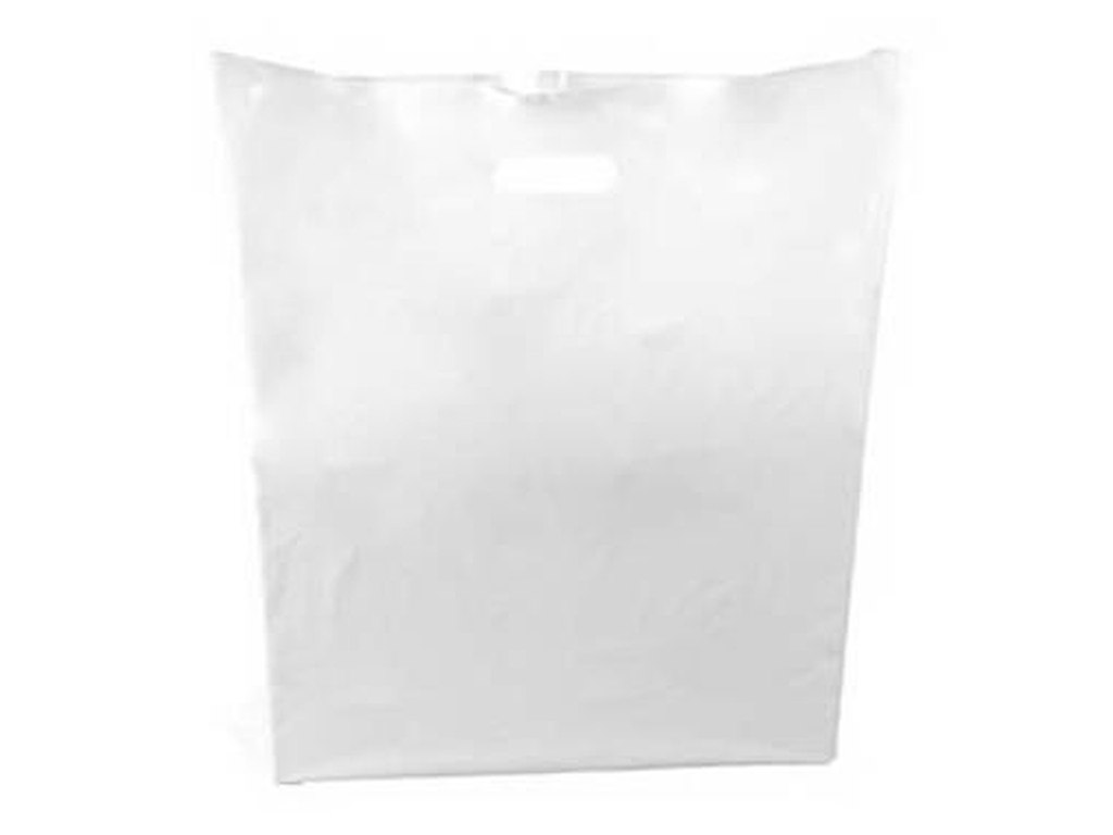 Bærepose 520x500/50 mm 45 my LDPE med 50% Genbrugsplast Hvid