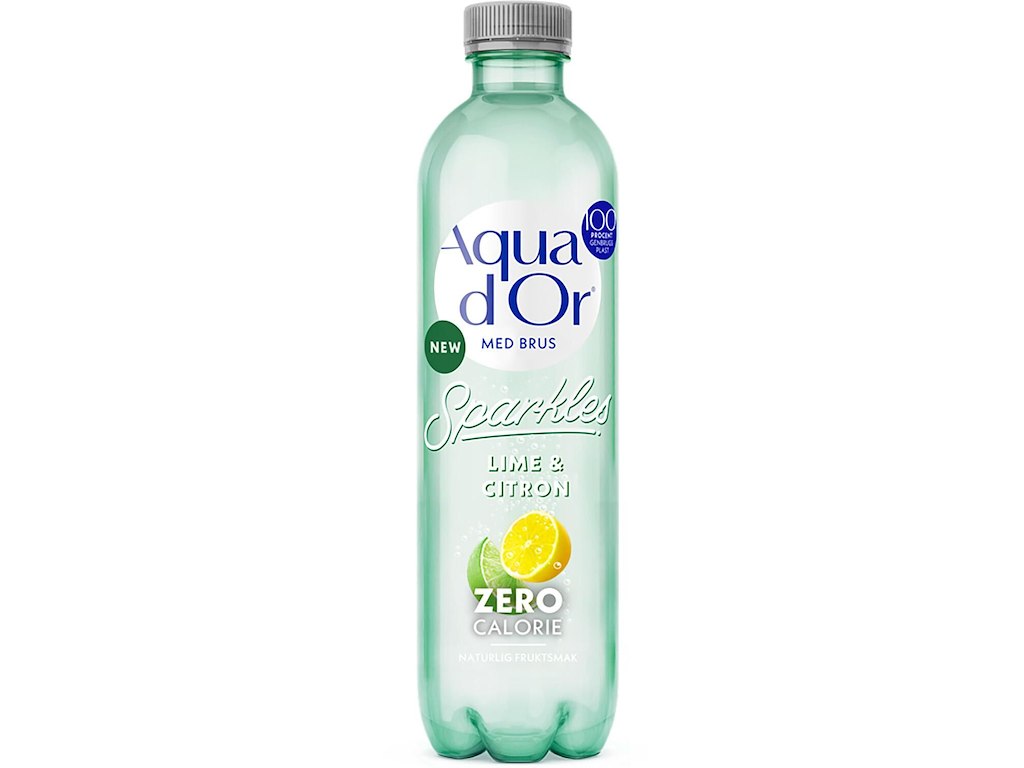 Mineralvand Aqua d'Or Lime og Citron 0,5 ltr med Brus