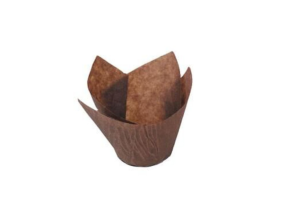 Muffinsform Tulipan Ø50x95 mm Brun