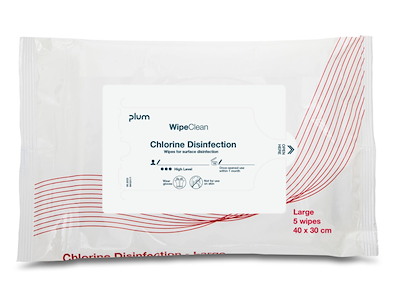 Desinfektion Serviet PLUM Disinfection wipe med Klor Large 40x30 cm