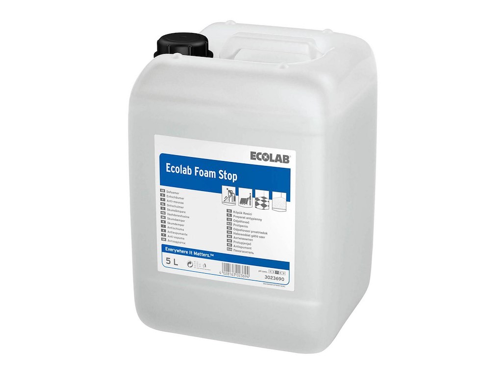 Maskinopvask Skumdæmper Flydende Foam Stop 5ltr m. Parfume til gulvvaskemaskiner