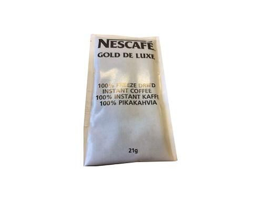Kaffe Nescafe Gold De Luxe 21g portionspakker frysetørret instant