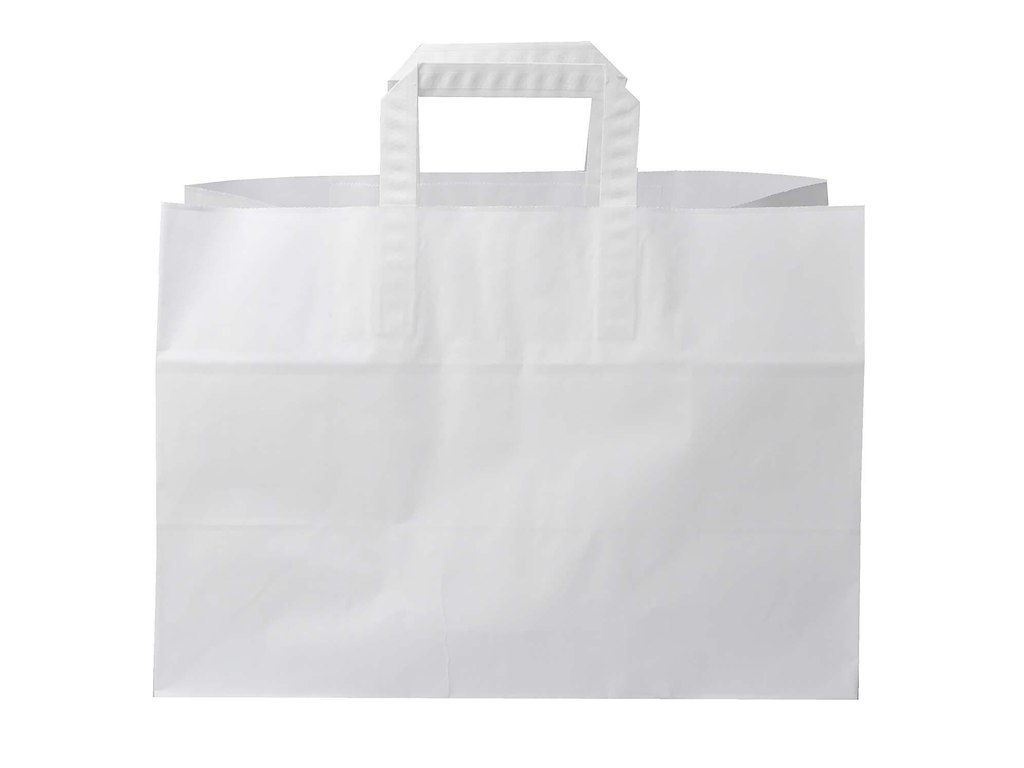 Bærepose 17 ltr 350x170x245 mm 80 gr med Hank Papir Blomsterbæreps. Hvid