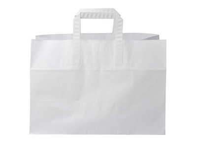 Bærepose 17 ltr 350x170x245 mm 80 gr med Hank Papir Blomsterbæreps. Hvid