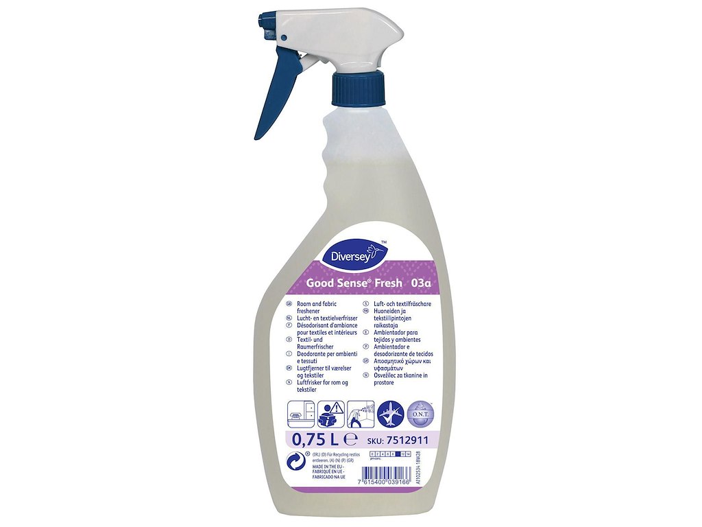 Lugtfjerner Good Sense Fresh O3a 750ml med Parfume/Spray til værelser/tekstiler