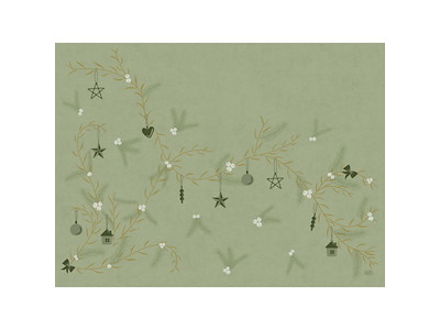 Dækkeserviet Bio Dunicel 30 x 40cm Noel Pistachio Green