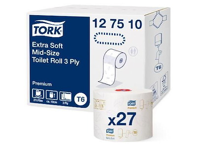 Toiletpapir Tork Premium T6 Ekstra soft 3-lag 70m