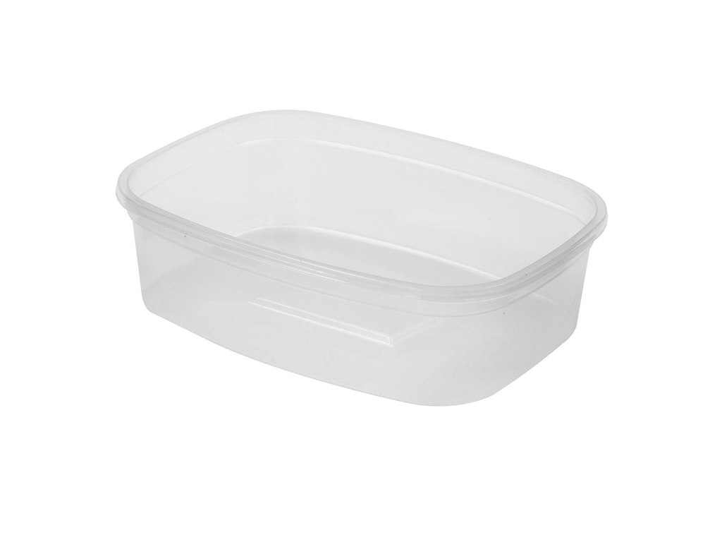 Plastbæger Rektangulær 350ml L136xB102xH38mm PP Klar