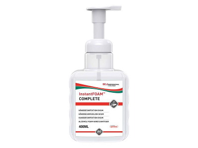 Hånddesinfektion skum InstantFOAM Complete Optidose 400ml med pumpe 80% ethanol