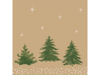 Serviet Bio Dunisoft 40 x 40cm Humble Trees Natural Brown