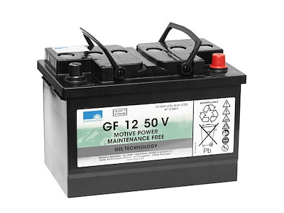 Batteri gel 12V 50Ah sort til Taski Swingo 455B