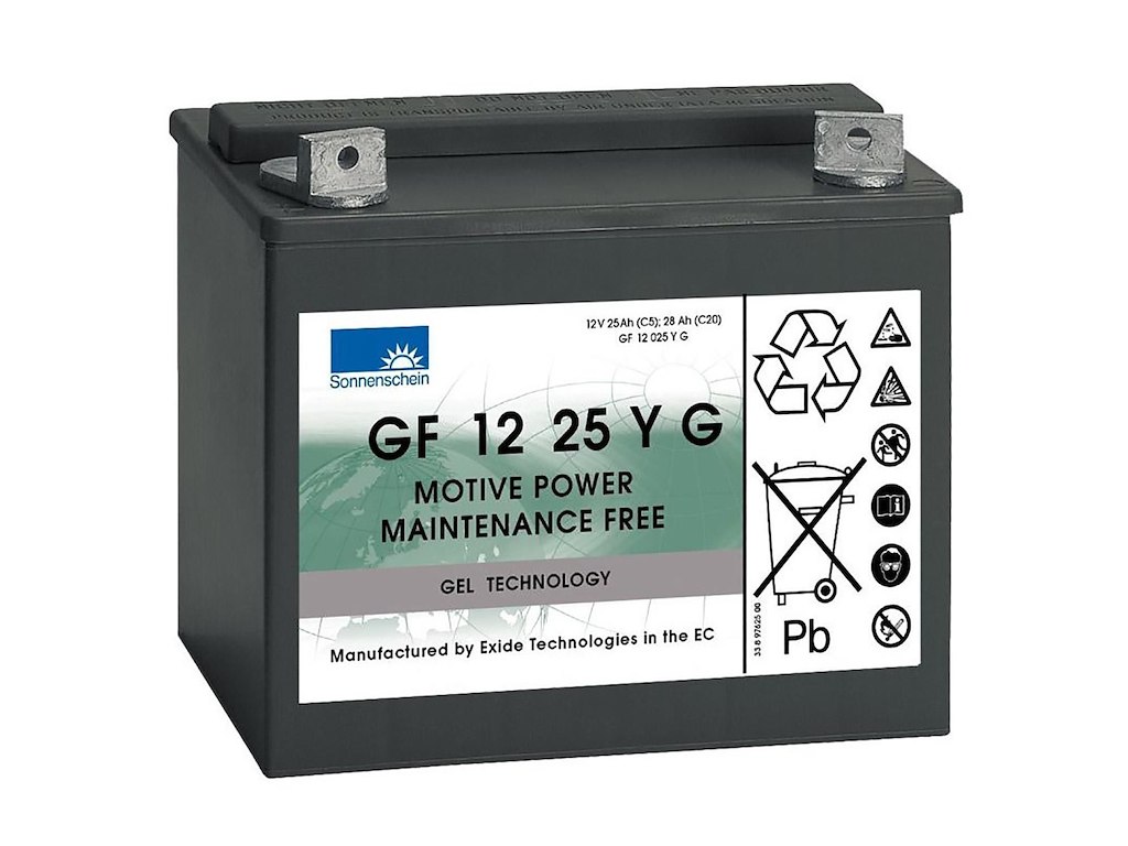 Batteri gel 12V 25Ah sort til Taski Swingo 350B